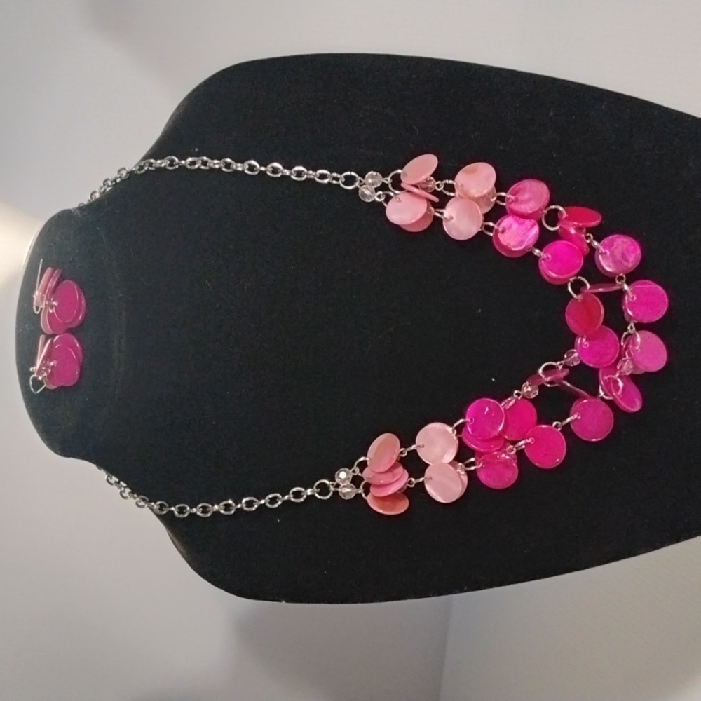 Pink “Mermaid” Faux Shell jewelry set